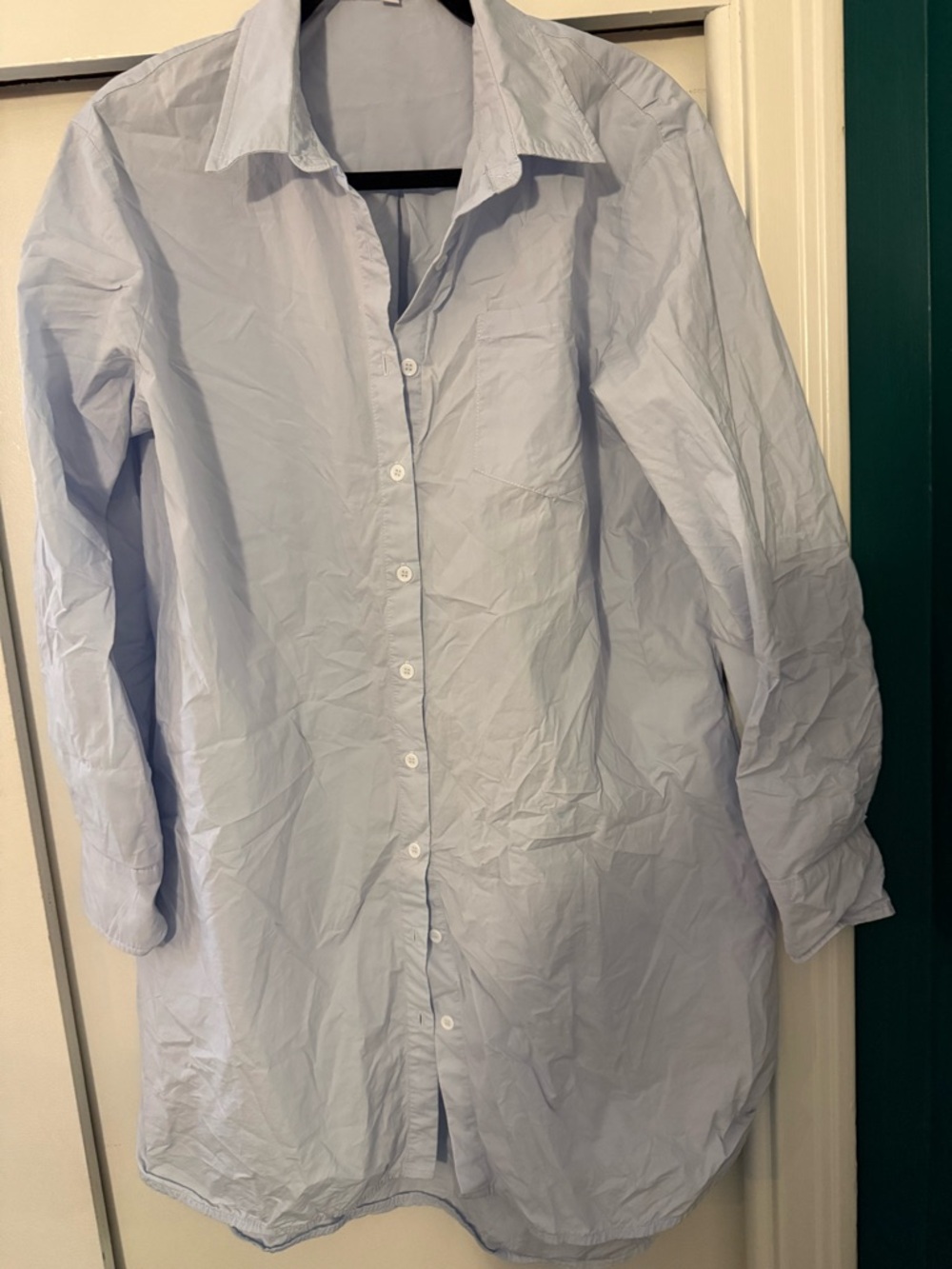 Light Blue Button-Up Long Shirt